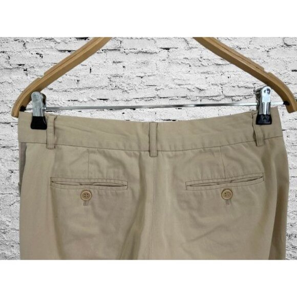 Theory Womens Beige Cotton & Lycra Bootcut Trousers Tuxedo Stripe Size 4 - Picture 5 of 7